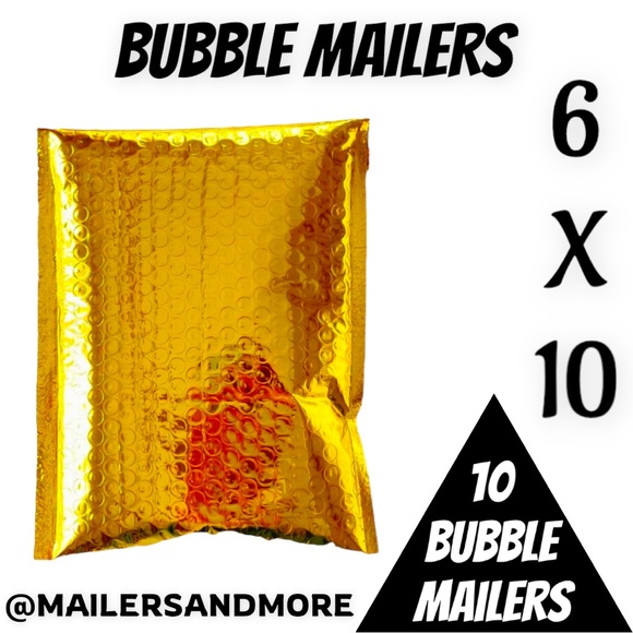 10 6X10 Gold Bubble Mailers, Shipping Envelopes PRICE IS FIRM - Picture 1 of 1